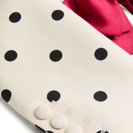 Valentino Polka Dot Silk Jacket In Beige