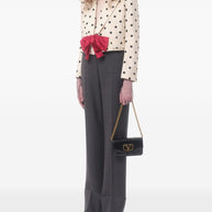 Valentino Polka Dot Silk Jacket In Beige