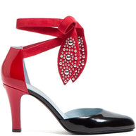 Valentino Garavani Folie Foliage Leather Pumps - Black