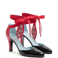 Valentino Garavani Folie Foliage Leather Pumps - Black