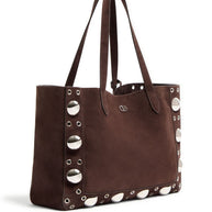 Valentino Garavani Medium Nellcôte Suede Shopping Bag