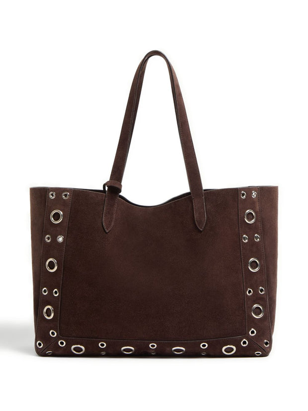 Valentino Garavani Nellcote Suede Leather Tote Bag - Brown