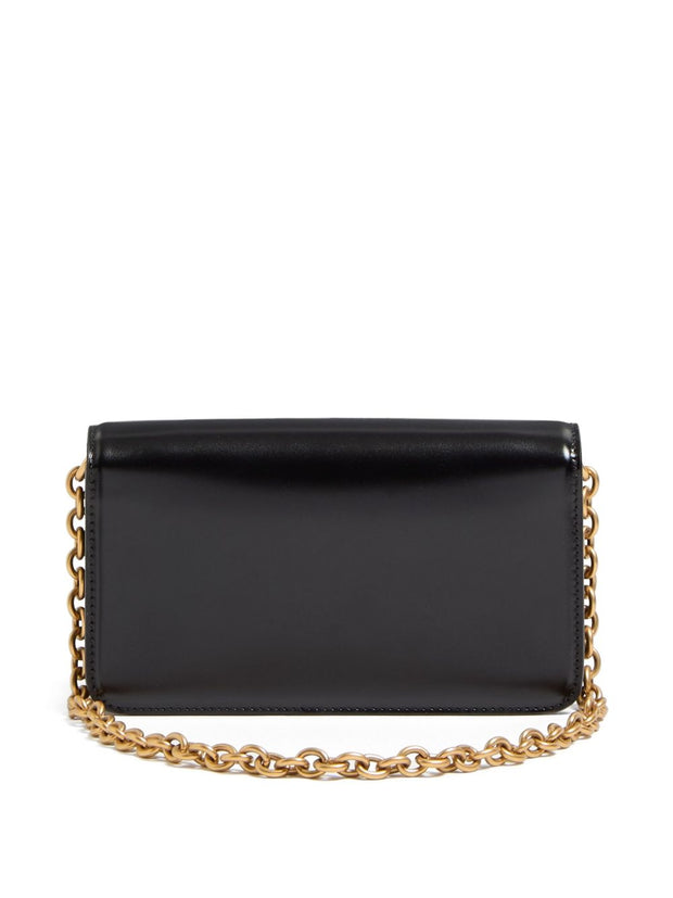 Valentino Garavani Vain Small Leather Shoulder Bag - Black