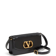 Valentino Garavani Vain Small Leather Shoulder Bag - Black