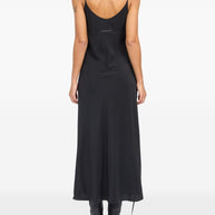 MM6 Maison Margiela Long Silk Dress - Black