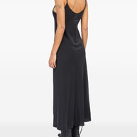 MM6 Maison Margiela Long Silk Dress - Black