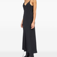 MM6 Maison Margiela Long Silk Dress - Black