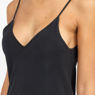 MM6 Maison Margiela Long Silk Dress - Black