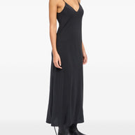 MM6 Maison Margiela Long Silk Dress - Black