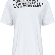 MM6 Maison Margiela Printed Cotton T-shirt - White