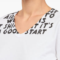MM6 Maison Margiela Printed Cotton T-shirt - White