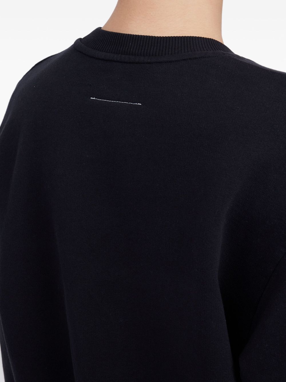 MM6 Maison Margiela Printed Cotton Sweatshirt - Black