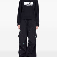 MM6 Maison Margiela Printed Cotton Sweatshirt - Black