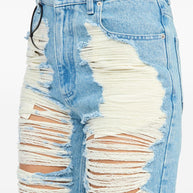 MM6 Maison Margiela Denim Cotton Jeans - Clear Blue
