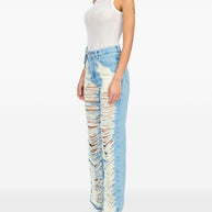 MM6 Maison Margiela Denim Cotton Jeans - Clear Blue