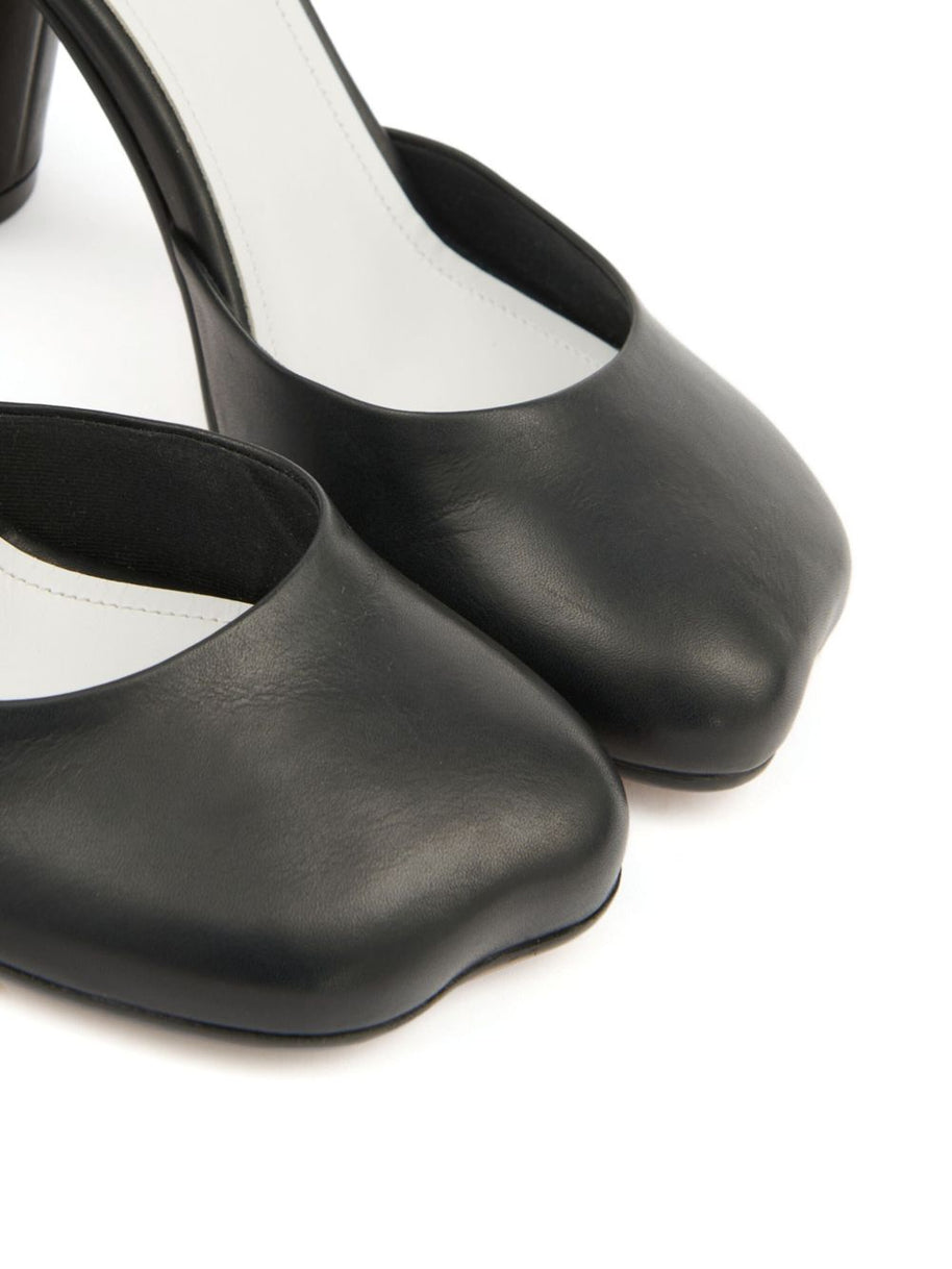 MM6 Maison Margiela Black Leather Pumps
