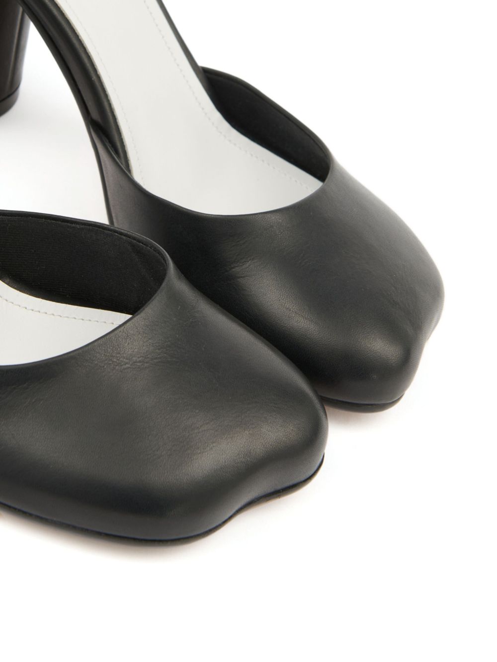 MM6 Maison Margiela Black Leather Pumps