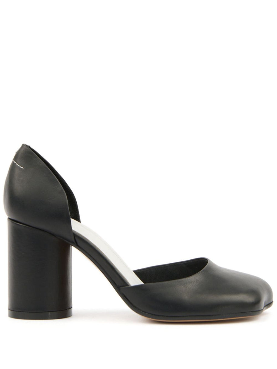 MM6 Maison Margiela Black Leather Pumps