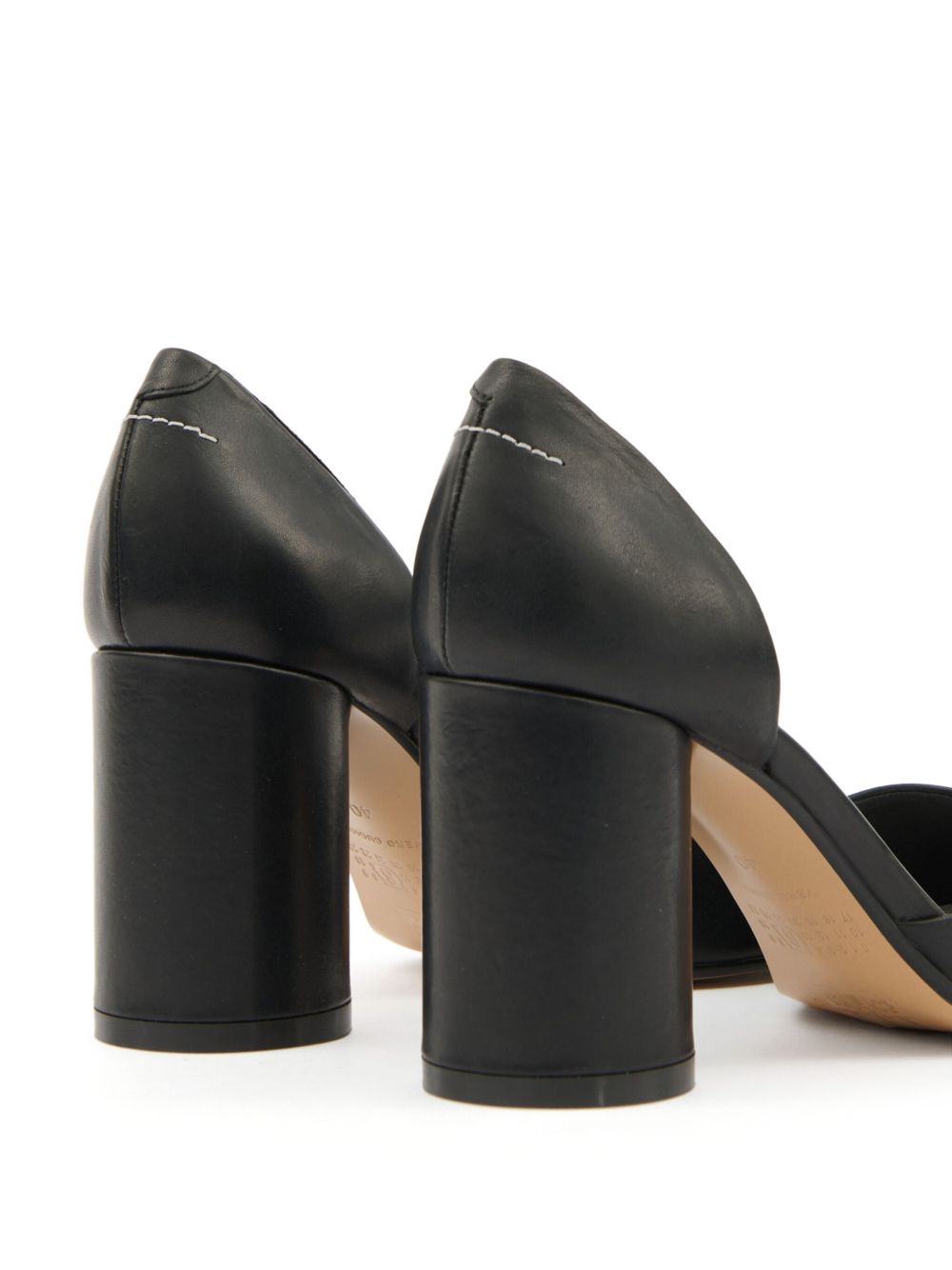 MM6 Maison Margiela Black Leather Pumps