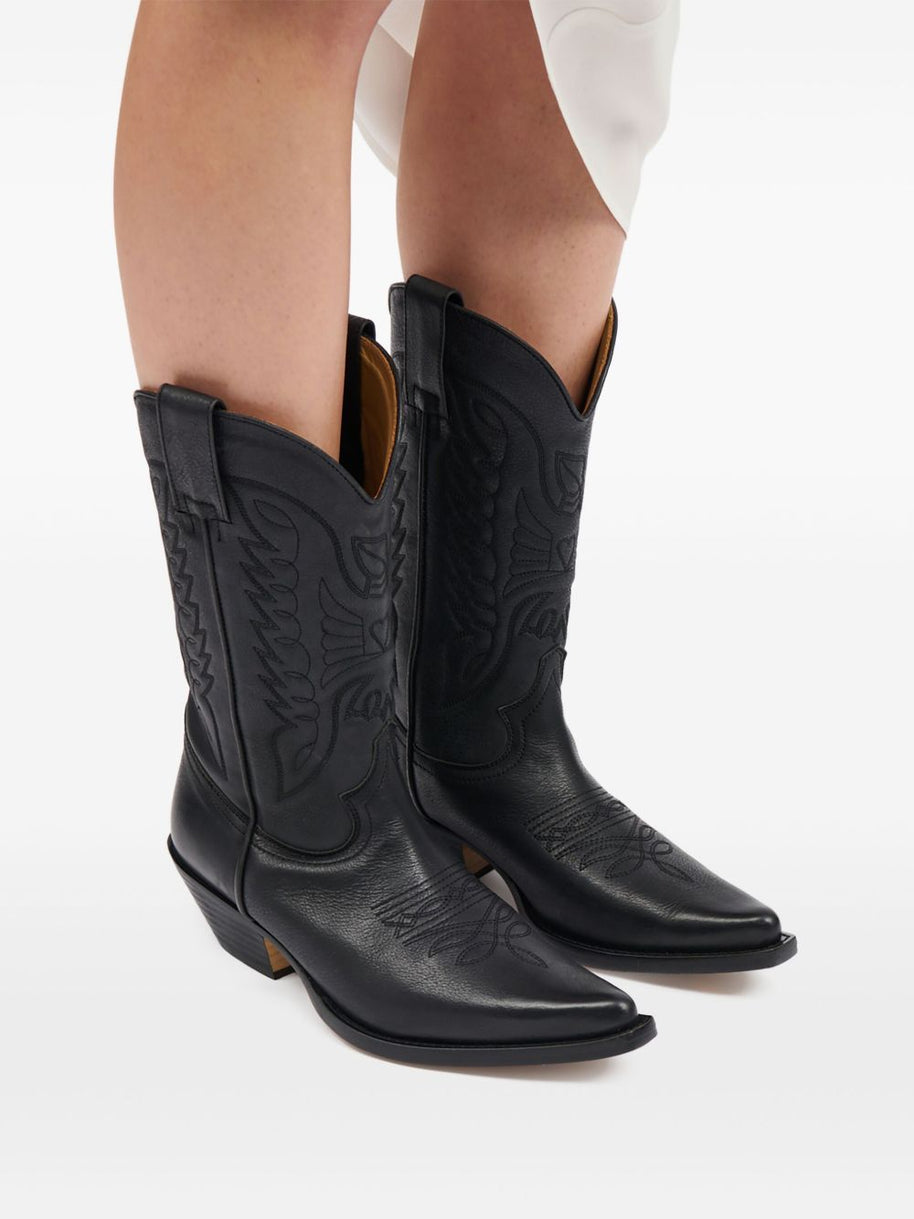 MM6 Maison Margiela Florence Leather Boots - Black