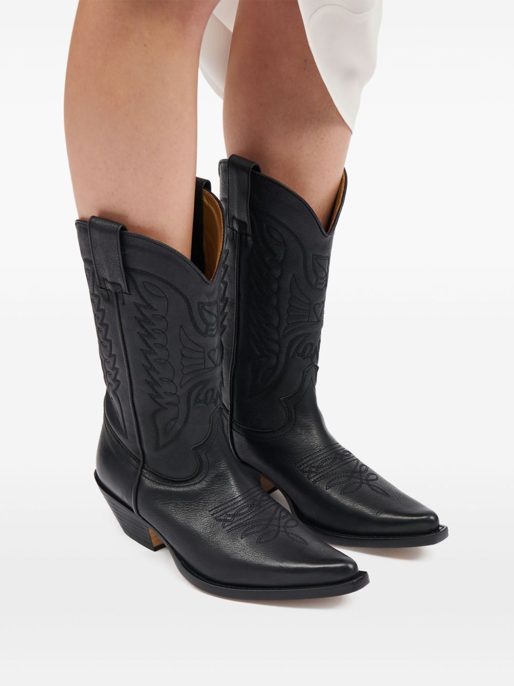 MM6 Maison Margiela Florence Leather Boots - Black