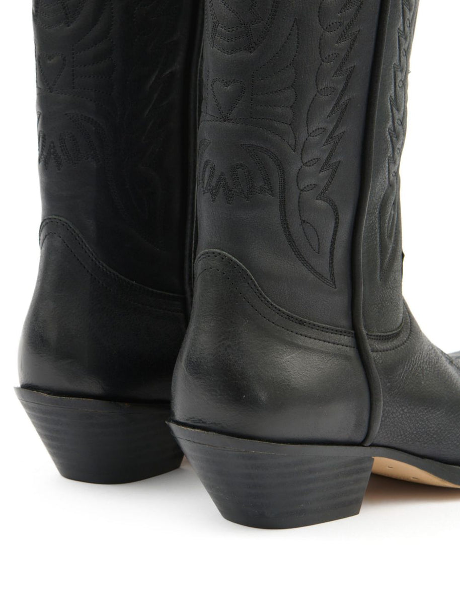 MM6 Maison Margiela Florence Leather Boots - Black
