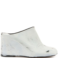 MM6 Maison Margiela Leather Mules - White