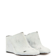 MM6 Maison Margiela Leather Mules - White