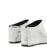 MM6 Maison Margiela Leather Mules - White