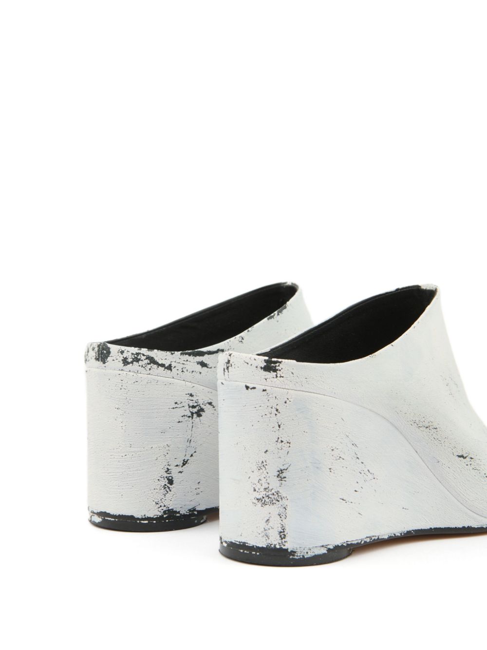 MM6 Maison Margiela Leather Mules - White