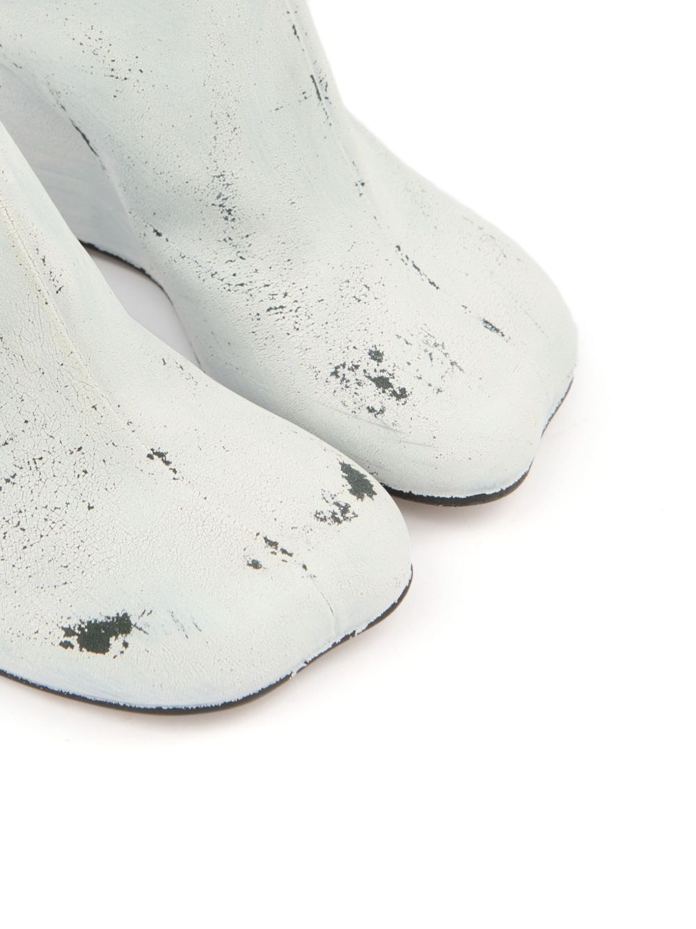 MM6 Maison Margiela Leather Mules - White
