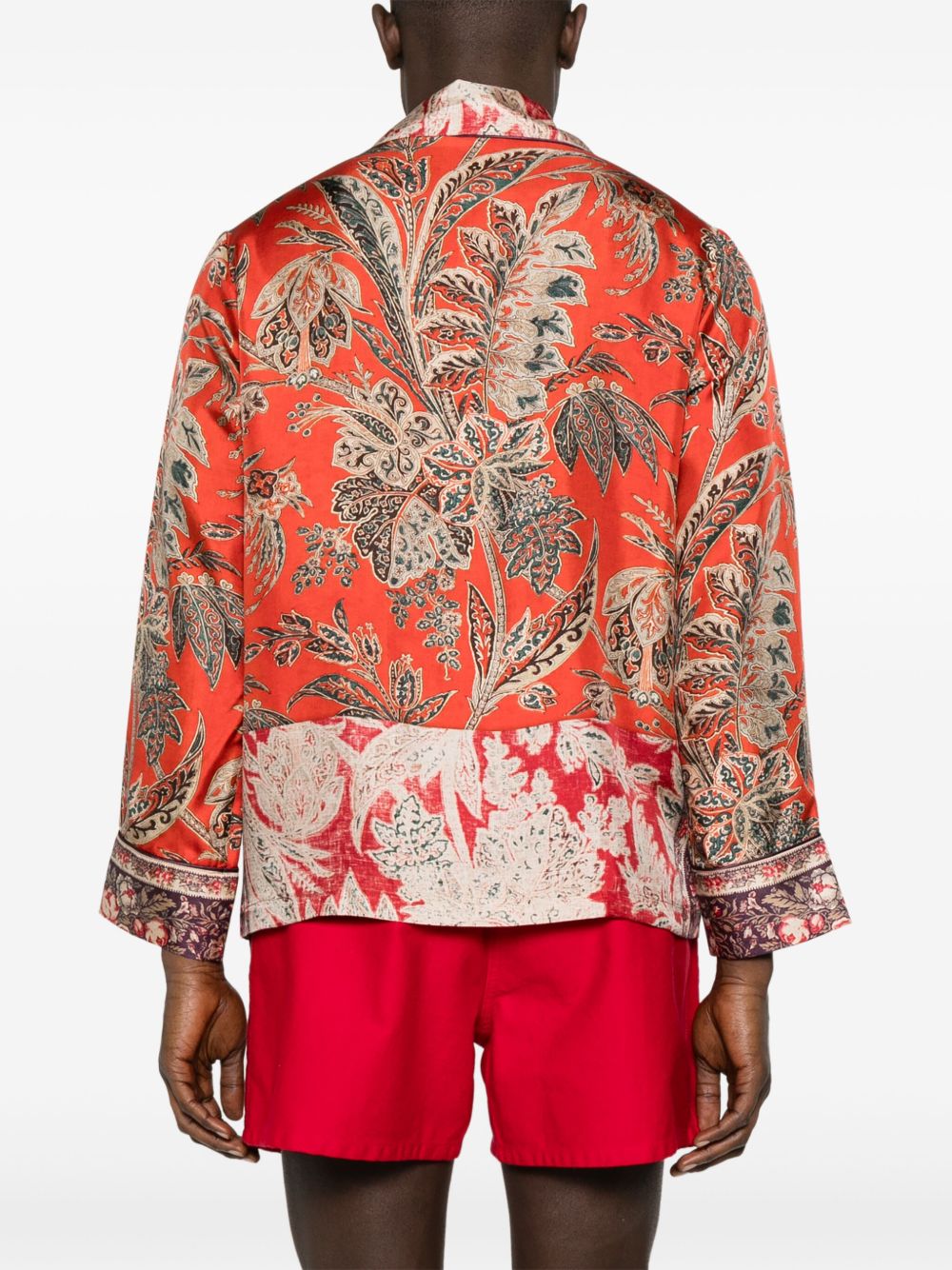 Pierre Louis Mascia Aloe Silk Jacket In Red