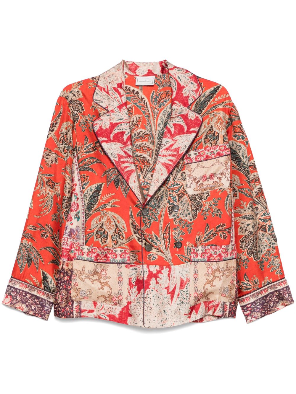 Pierre Louis Mascia Aloe Silk Jacket In Red