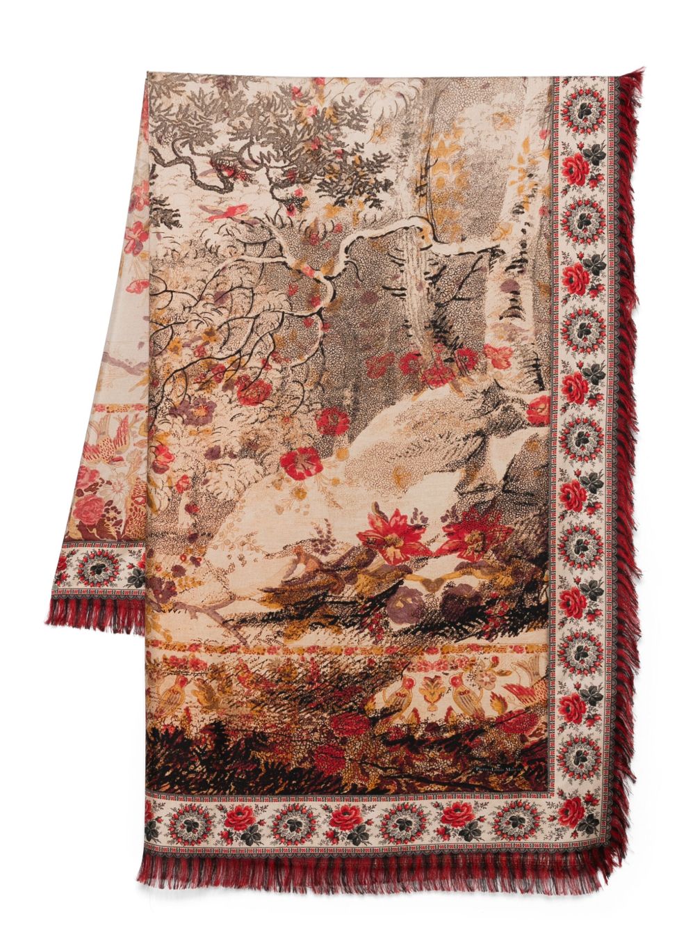 Pierre Louis Mascia Aloeuw Silk Scarf In Brown