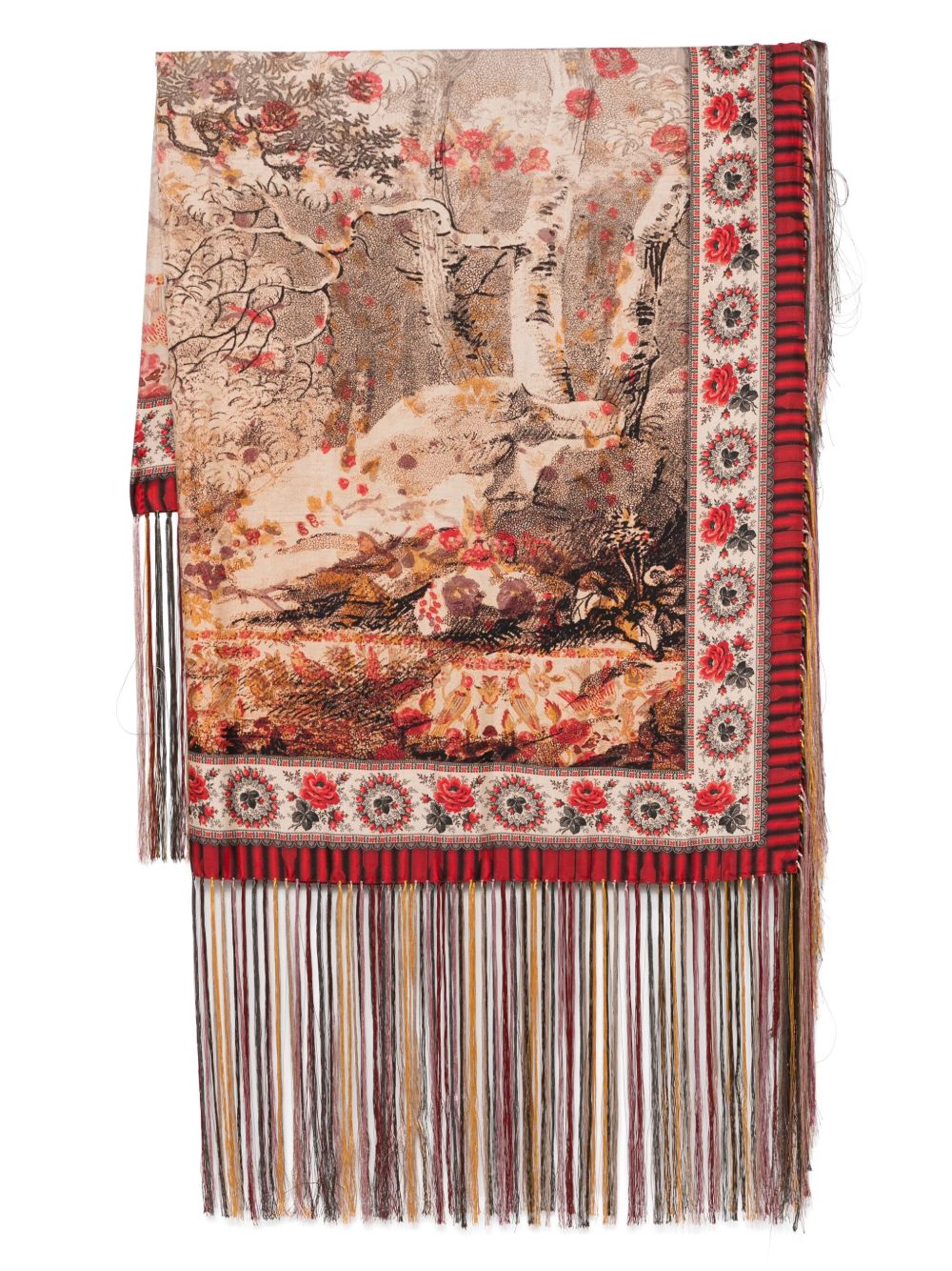 Pierre Louis Mascia Aloeuw Silk Scarf In Brown