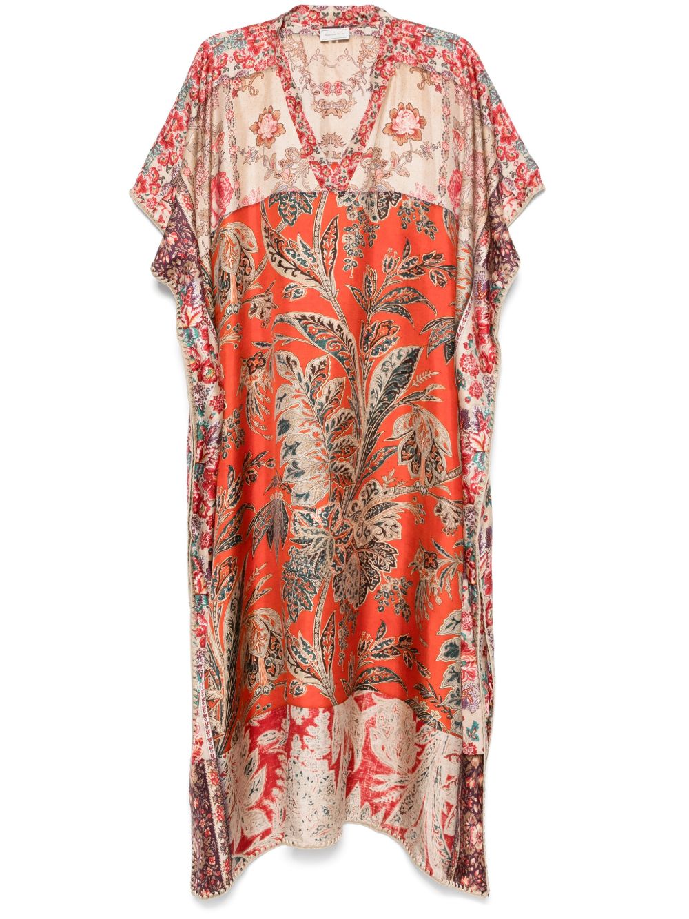 Pierre Louis Mascia Silk Maxi Dress In Red