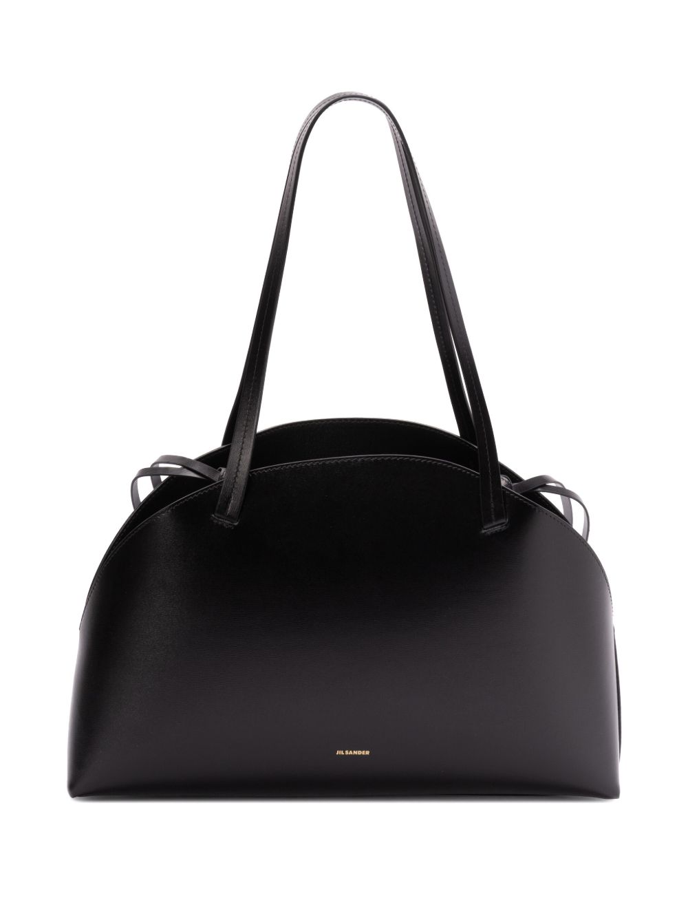 Jil Sander Curve Shoulder Bag In Black