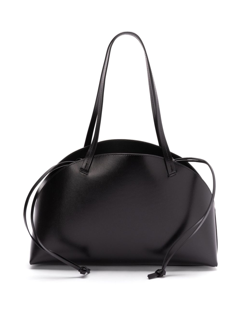 Jil Sander Curve Shoulder Bag In Black