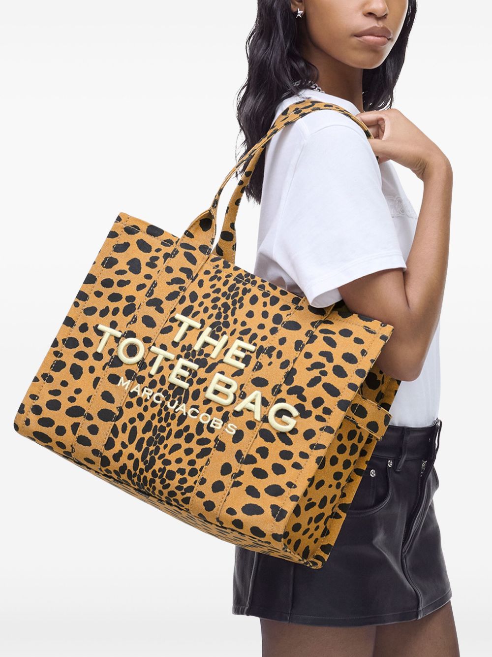 Marc Jacobs Cheetah Large Canvas Tote Bag