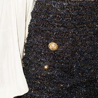 Balmain Tweed Mini Skirt In Black