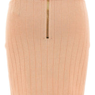 Balmain Knit Mini Skirt In Powder