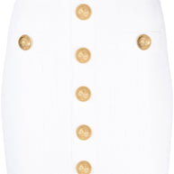 Balmain Knit Mini Skirt In White