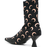 MARINE SERRE Moon Sock Boots In Black