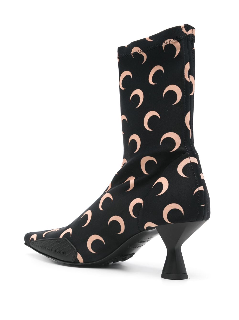 MARINE SERRE Moon Sock Boots In Black