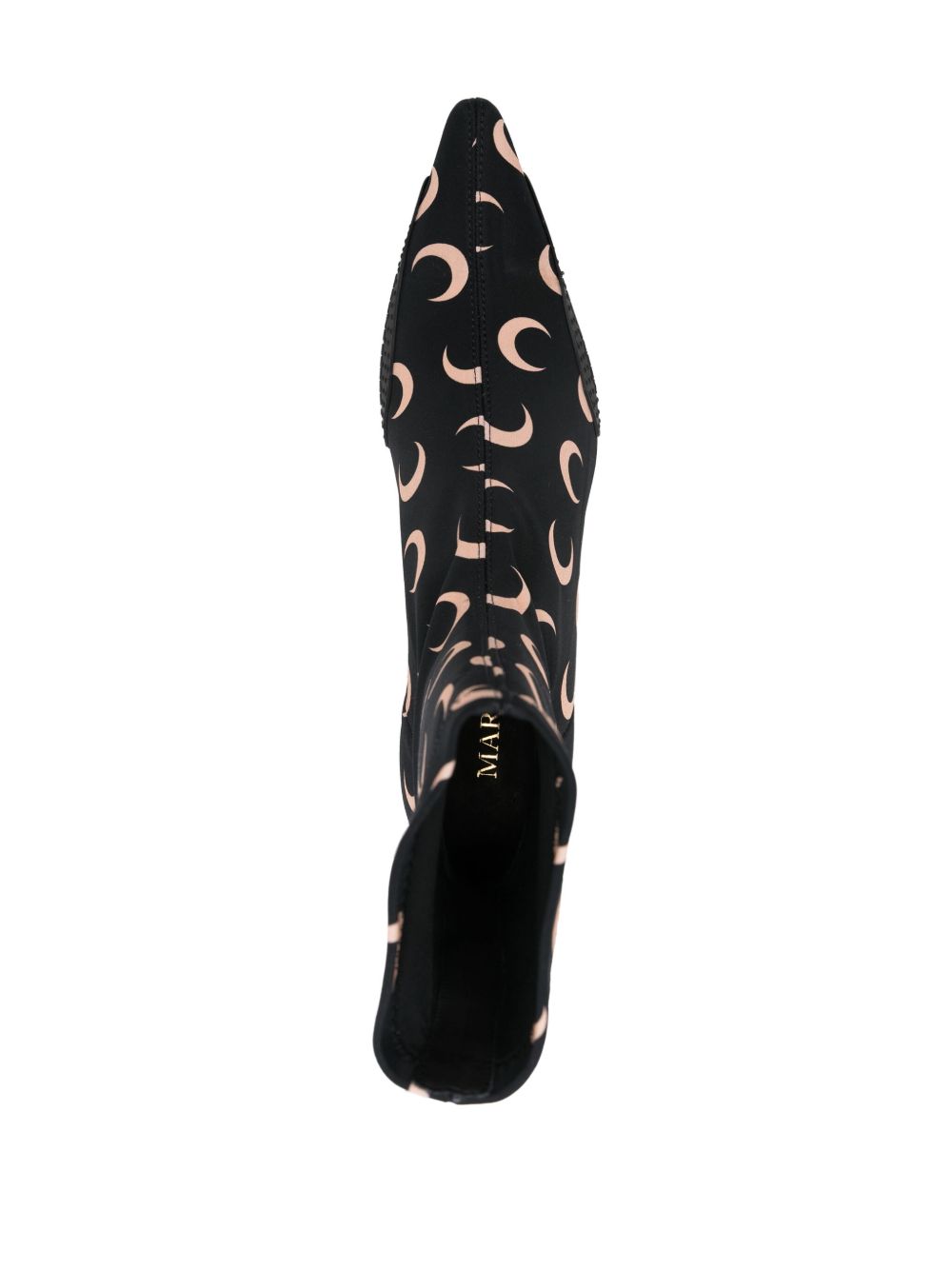 MARINE SERRE Moon Sock Boots In Black