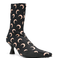 MARINE SERRE Moon Sock Boots In Black