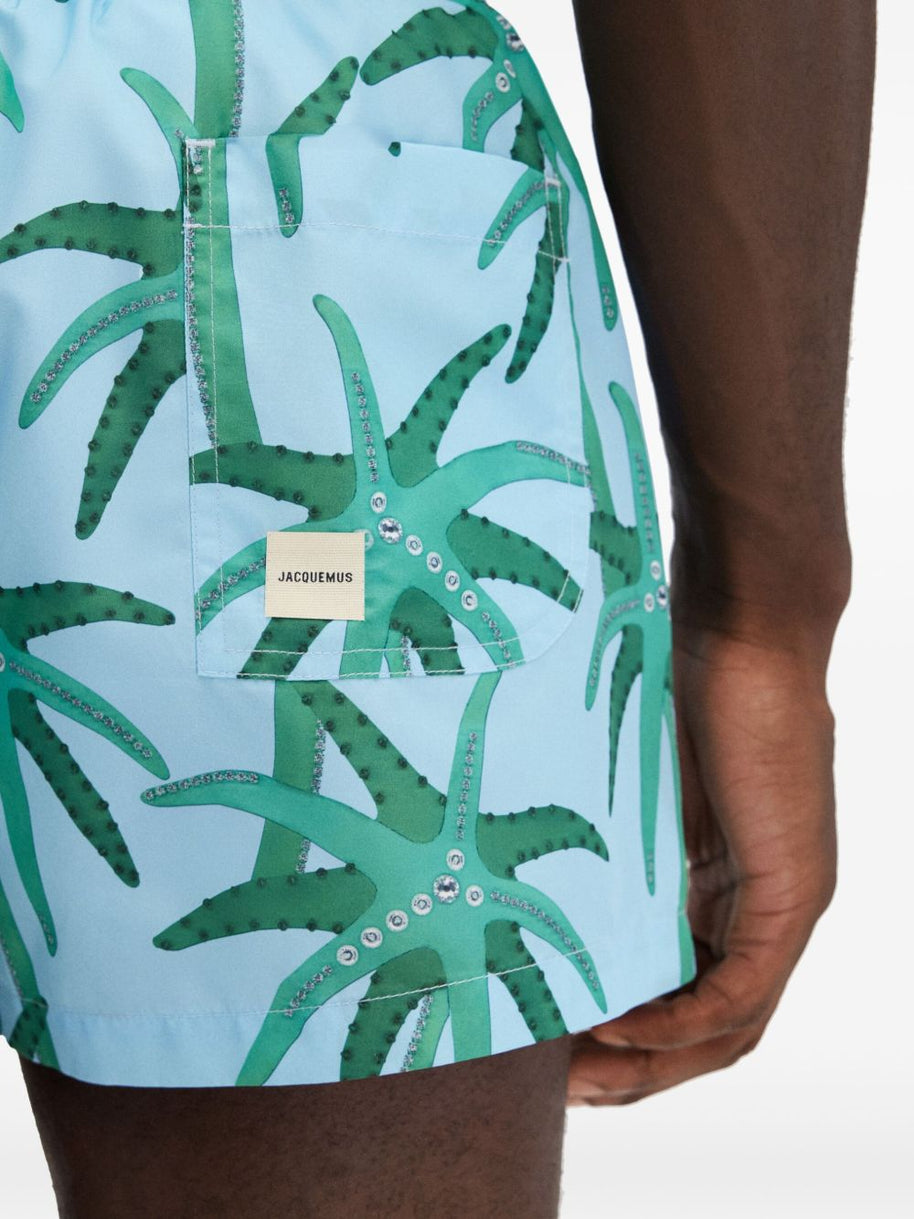 JACQUEMUS Swim Shorts In Clear Blue