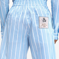JACQUEMUS Striped Shorts In Clear Blue