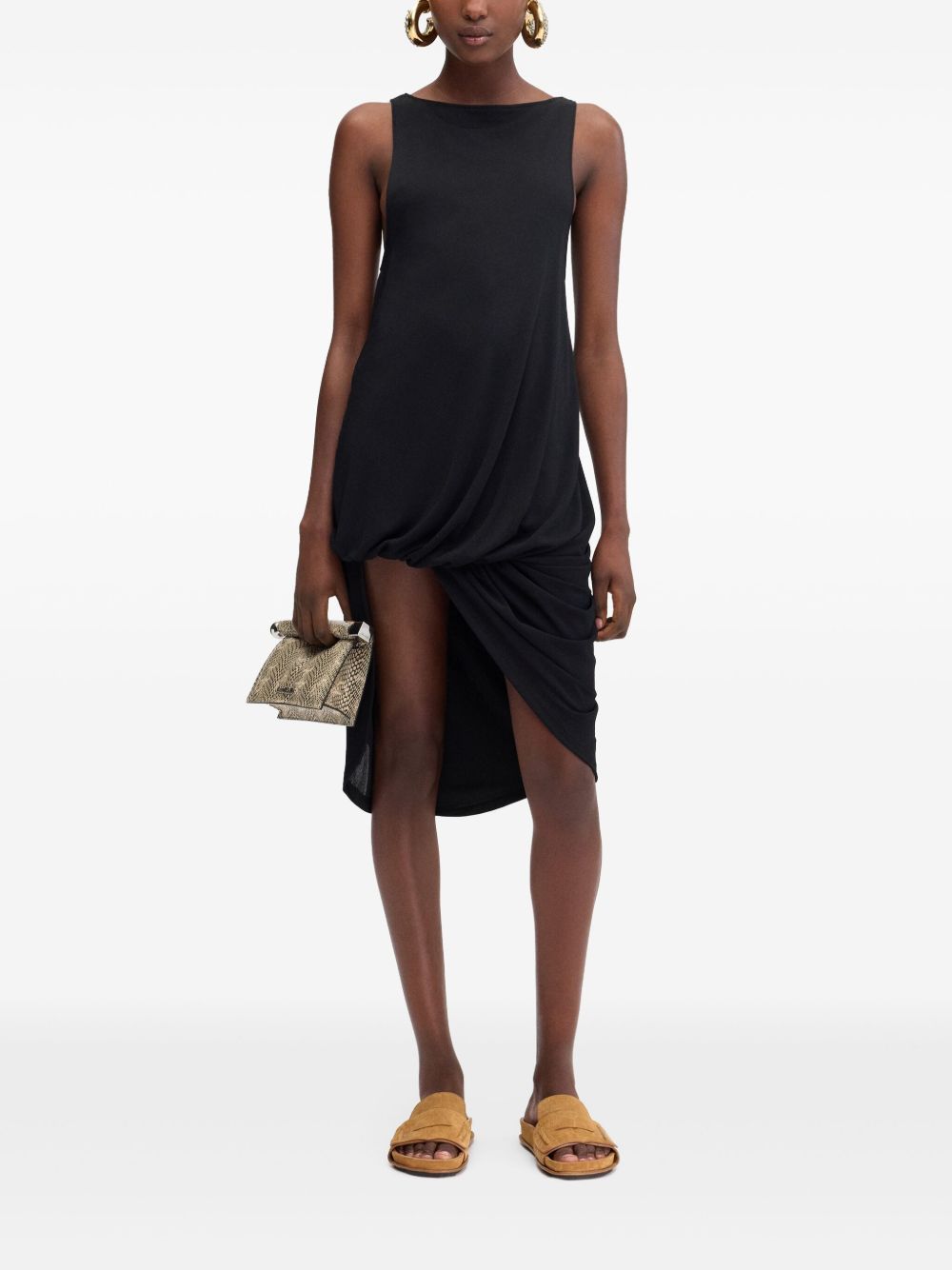 JACQUEMUS Peplo Mini Dress In Black