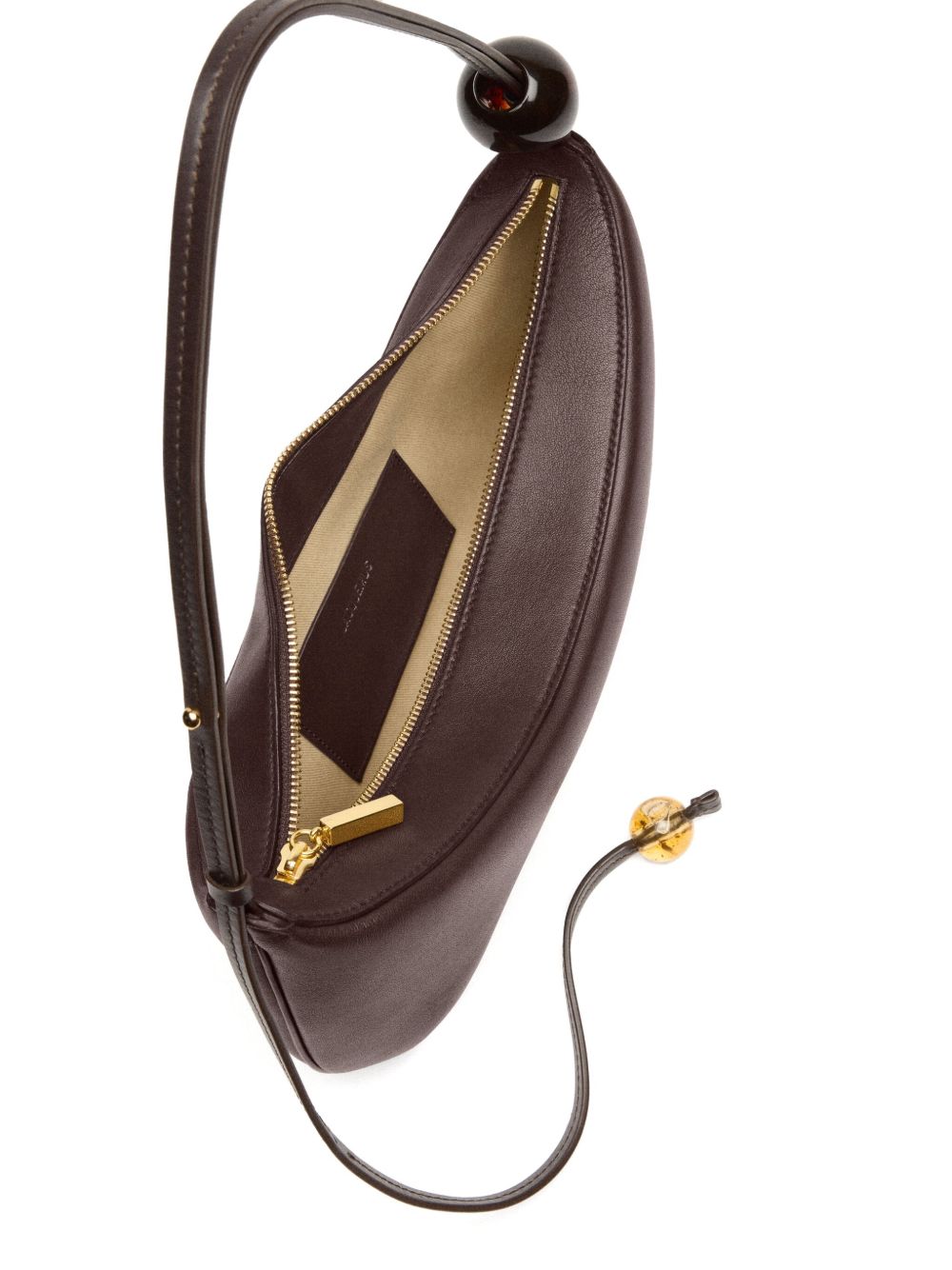 JACQUEMUS The Bisou Perle Shoulder Bag In Brown